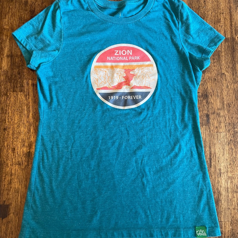 Teal Zion National Park Graphic T-Shirt